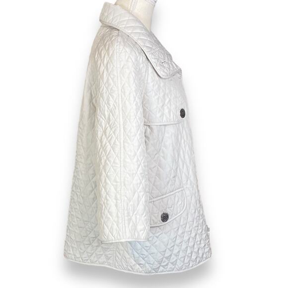 Mel & Lisa Cream Quilted Jacket Size 4 - Picture 4 of 7